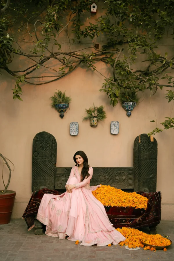 Intricate Adda work with sequins and bugle beads on Gul silk sari